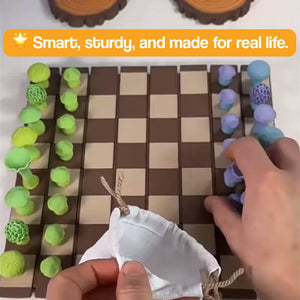 Magnetic Mushroom-Themed Chess Set – gift idea for kids and grandchildren