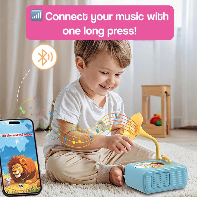 Smart Mini Phonograph with 96 Vinyls + Bluetooth – educational toy