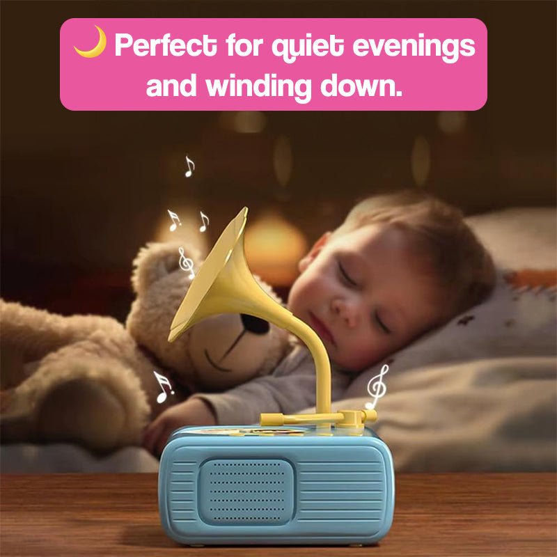 Smart Mini Phonograph with 96 Vinyls + Bluetooth – gift idea for kids and grandchildren