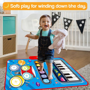 Interactive Music Maestro Non-Slip Play Mat Set with Drumsticks – electronic learning toy