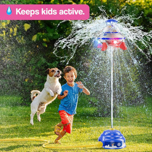 Spinning LED UFO Water Rocket Sprinkler – gift idea for kids and grandchildren