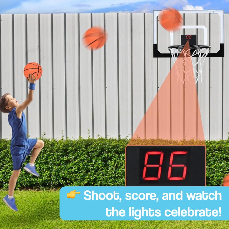 LED Pro Foldable Basketball Hoop with Digital Scoreboard – outdoor toy