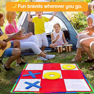 Oversized Felt Tic Tac Toe Family Game Set – educational toy