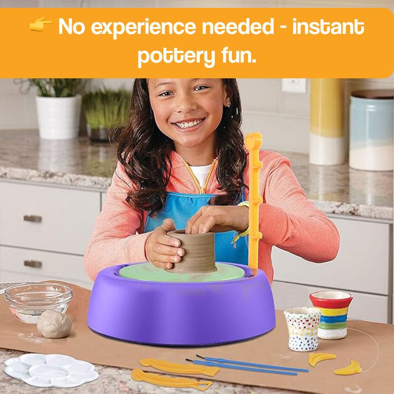 Complete Mini Pottery Workshop Kit – for kids ages 5+