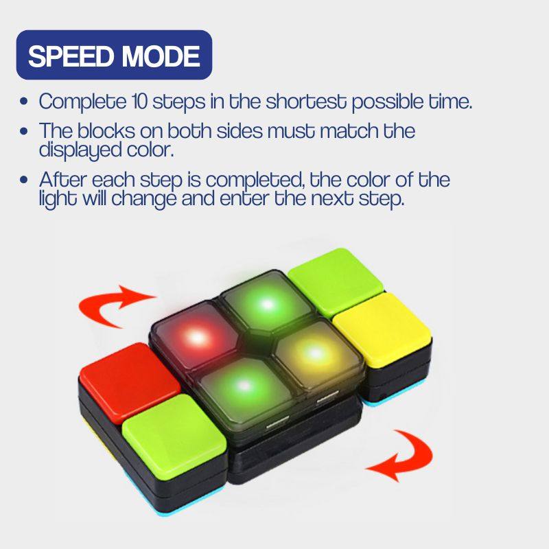 Smart Light Cube interactive STEM puzzle game with LED lights and colorful cube design