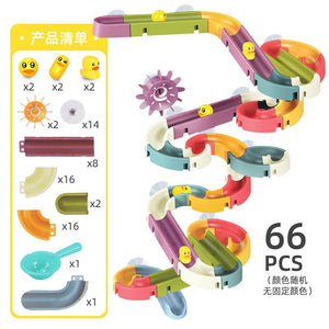 Water Play Track Sliding DIY Bath Toy Set