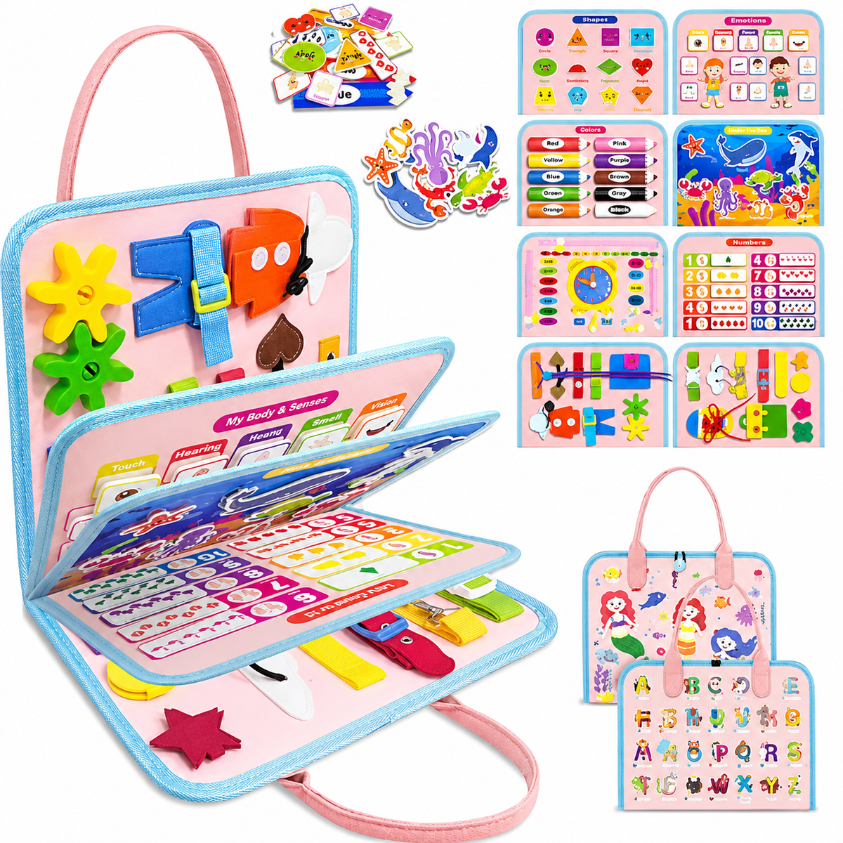 Soft Quiet Book with 20+ Activities for Toddlers (view 21)