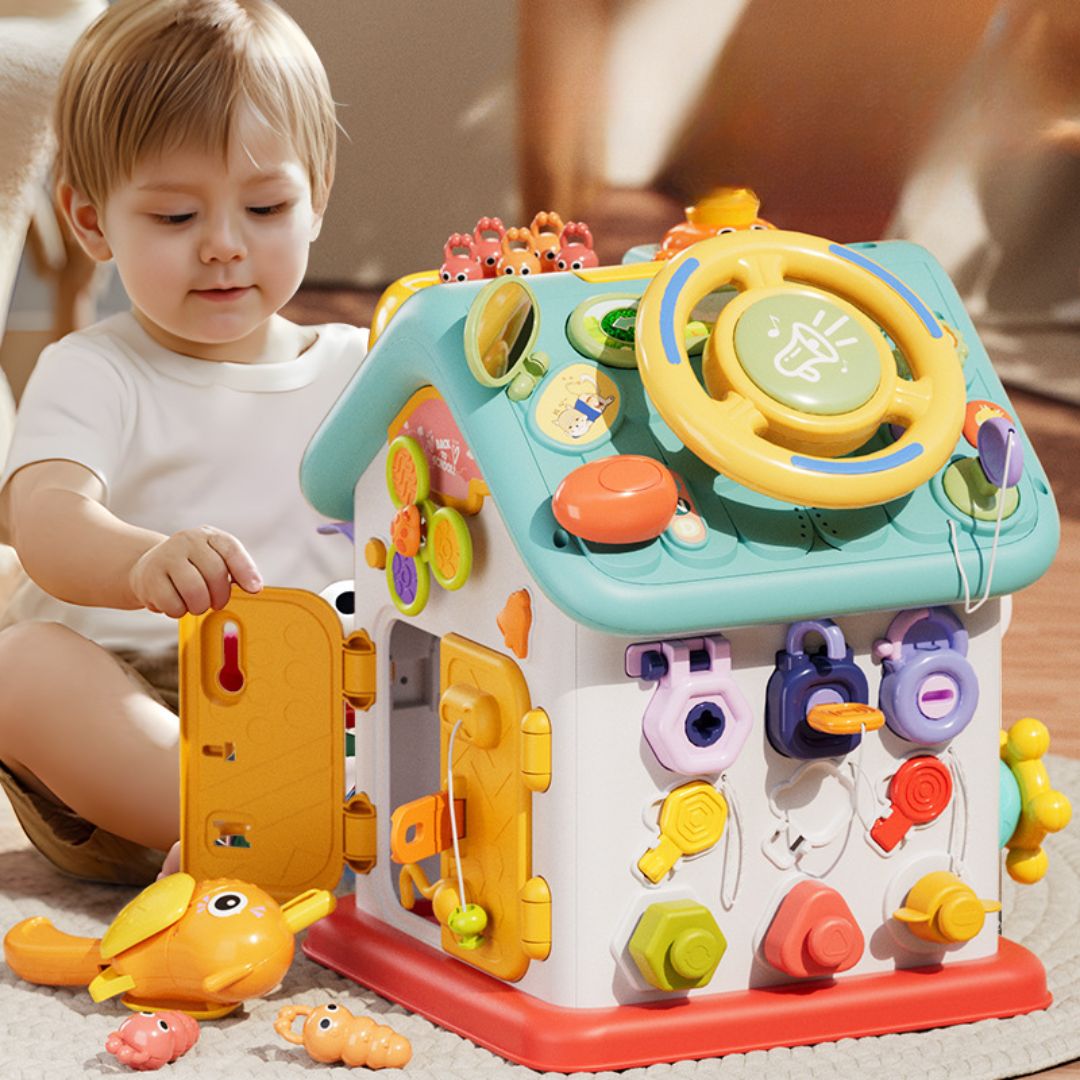 Montessori Busy House Toy for Fine Motor Skills