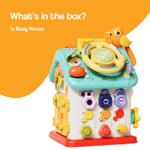 Montessori Busy House Toy for Fine Motor Skills