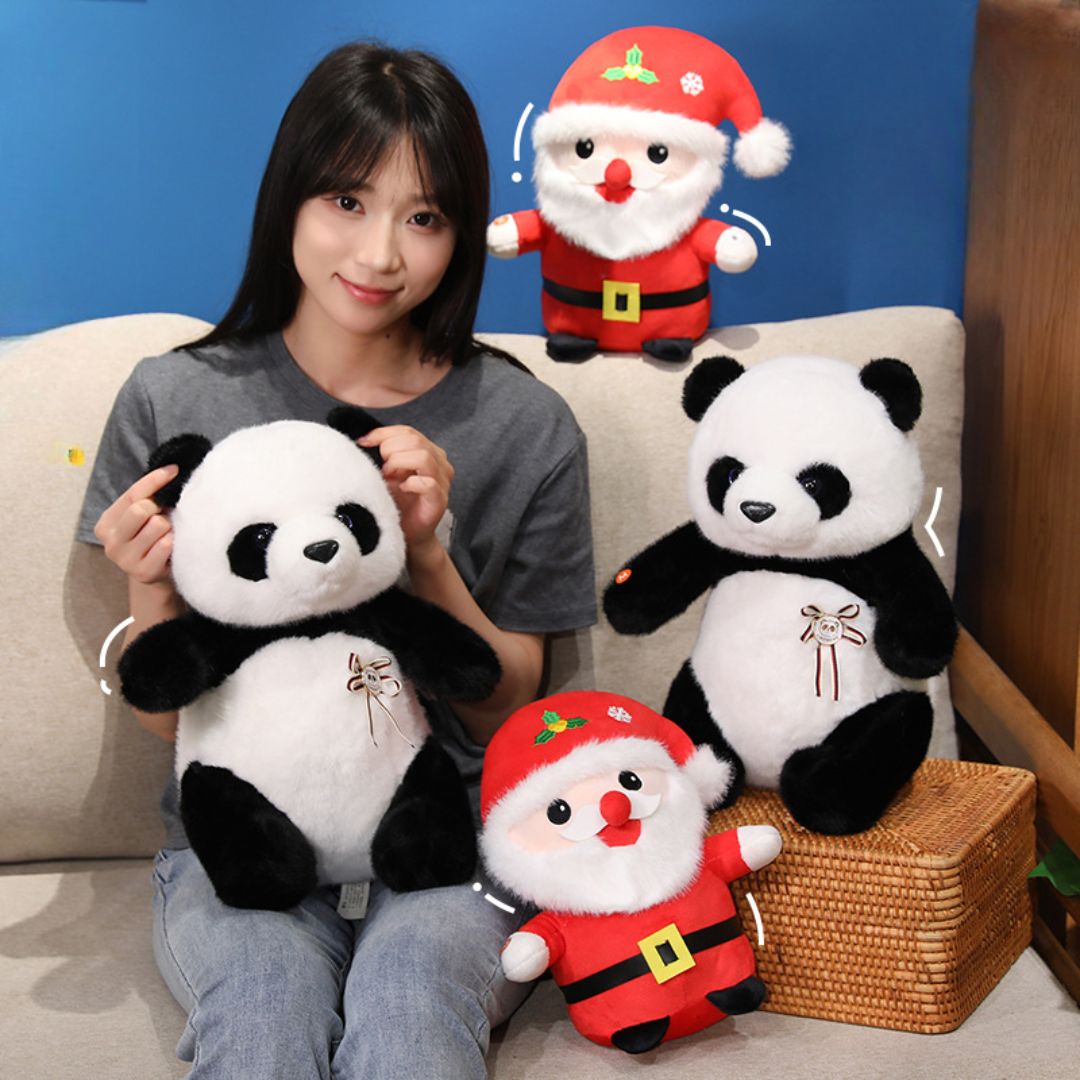 AI Plush Panda and Santa Claus Toys