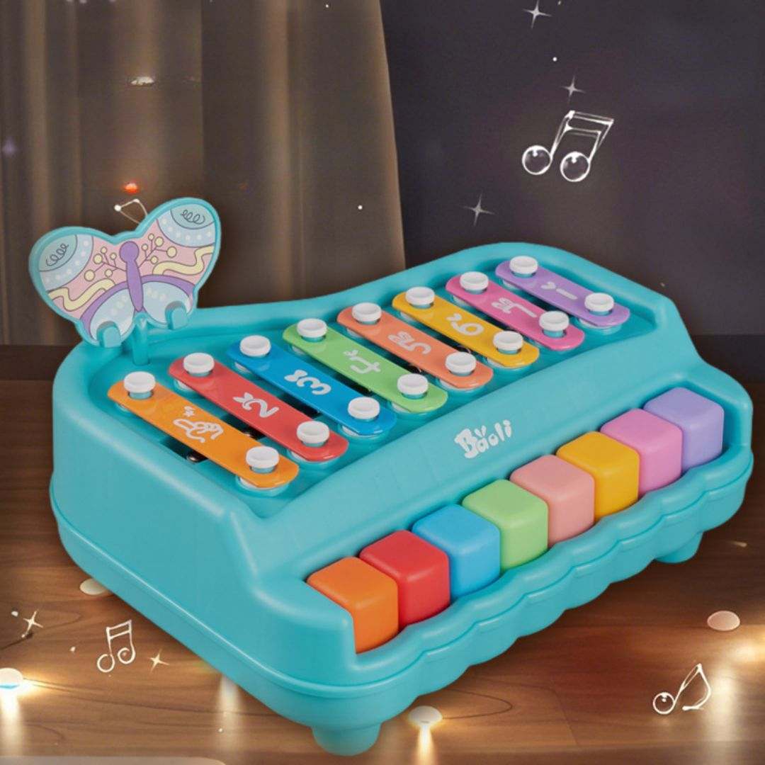 Colorful kids wooden eight-tone percussion xylophone educational musical toy with mallets