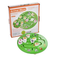 Wooden Fruit Number Shape Matching Game with Maze