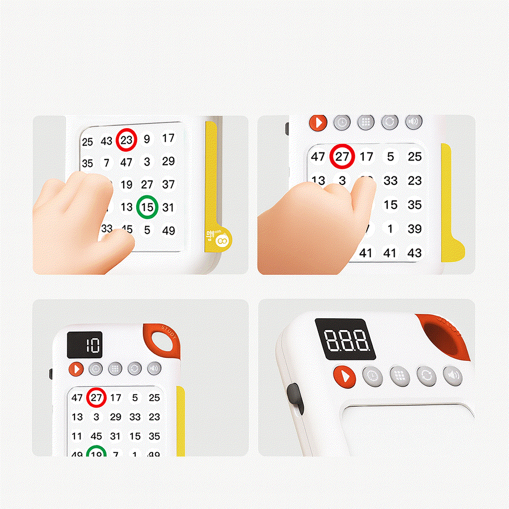 Schulte Grid Focus Training Machine educational toy for kids with voice recognition and interactive features