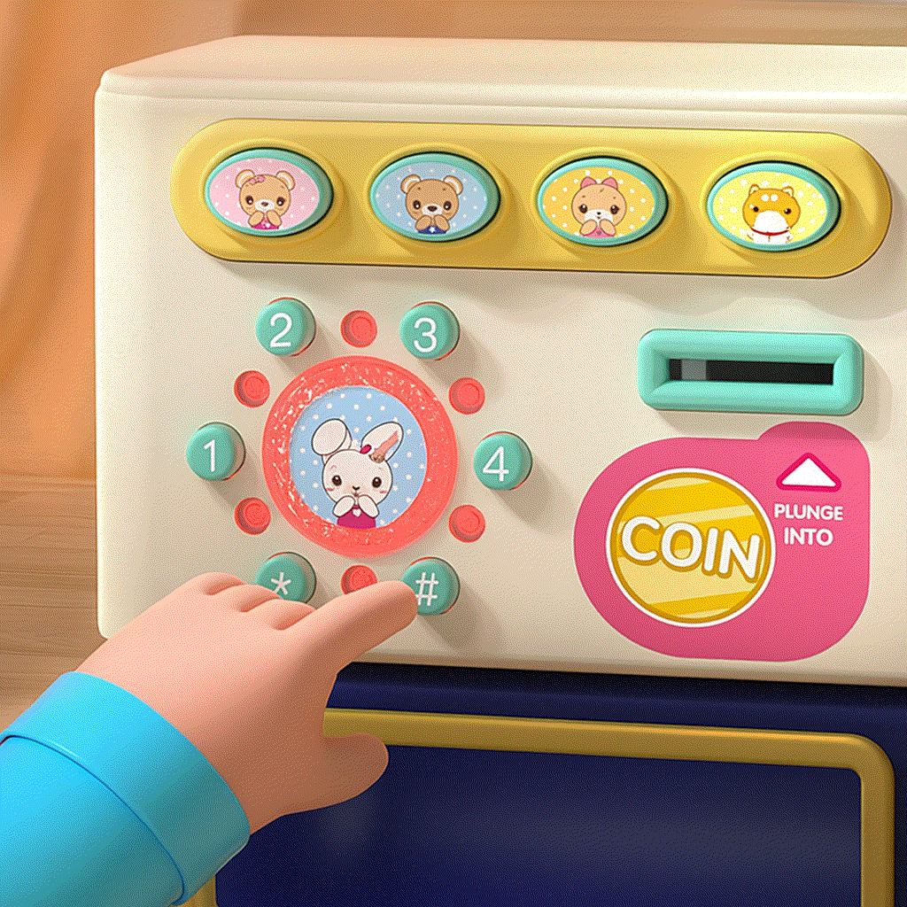 Children's colorful music vending machine toy with candy for interactive play and skill development
