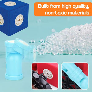 Soft magnetic STEM building blocks made from high-quality non-toxic materials with strong internal magnets and EVA foam.
