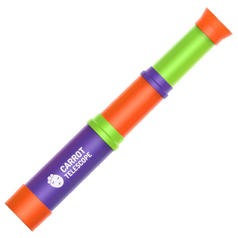 Colorful kids monocular telescope with 8x magnification for educational outdoor exploration