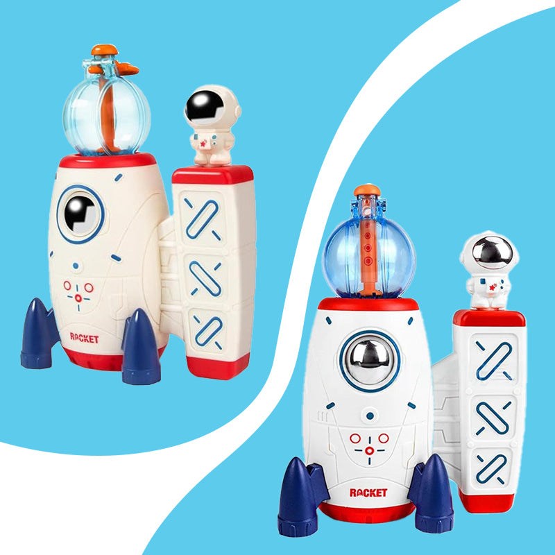 Magic PopKit reusable rocket toy with astronaut and creative balloon accessories for kids aged 3 and up