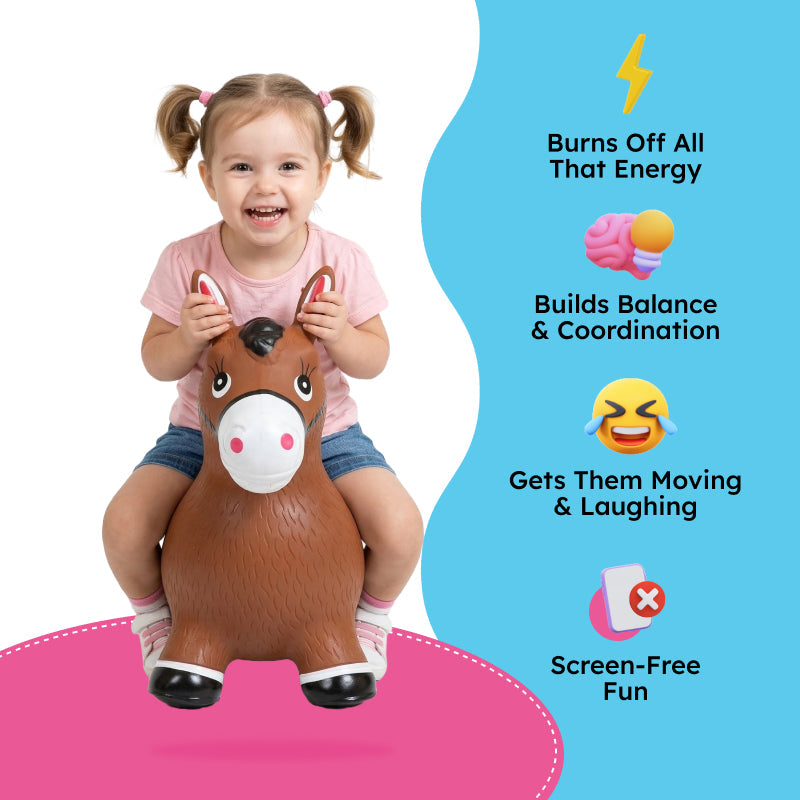 My First Bouncy Pet toddler inflatable hopper toy with handles and pump included