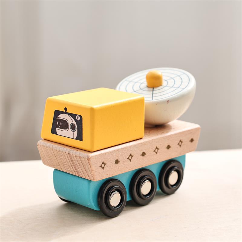 Wooden Montessori Educational Stacking Rocket & Building Block Toy Set – gift idea for new parents and baby showers