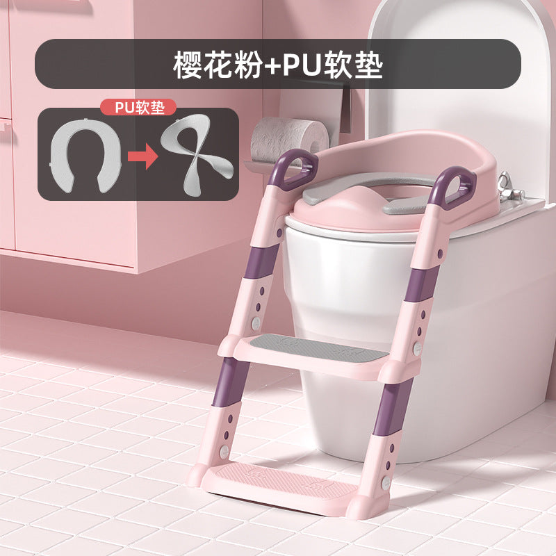 Non-slip Children's Toilet Training Seat with Step Stool Ladder (view 14)