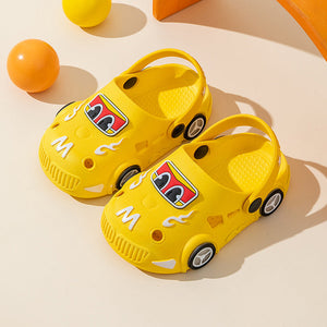Light-Up Car Cartoon Slip-On Sandals with Closed Toe Anti-Slip Soft Sole (view 11)