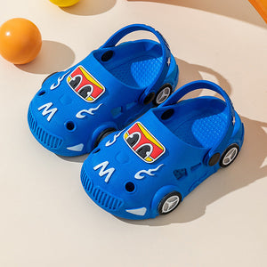 Light-Up Car Cartoon Slip-On Sandals with Closed Toe Anti-Slip Soft Sole (view 12)