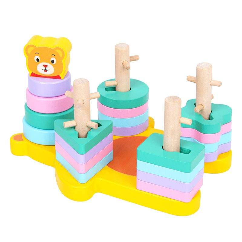 Cute Animal Shape-Pairing Geometric Blocks – educational toy