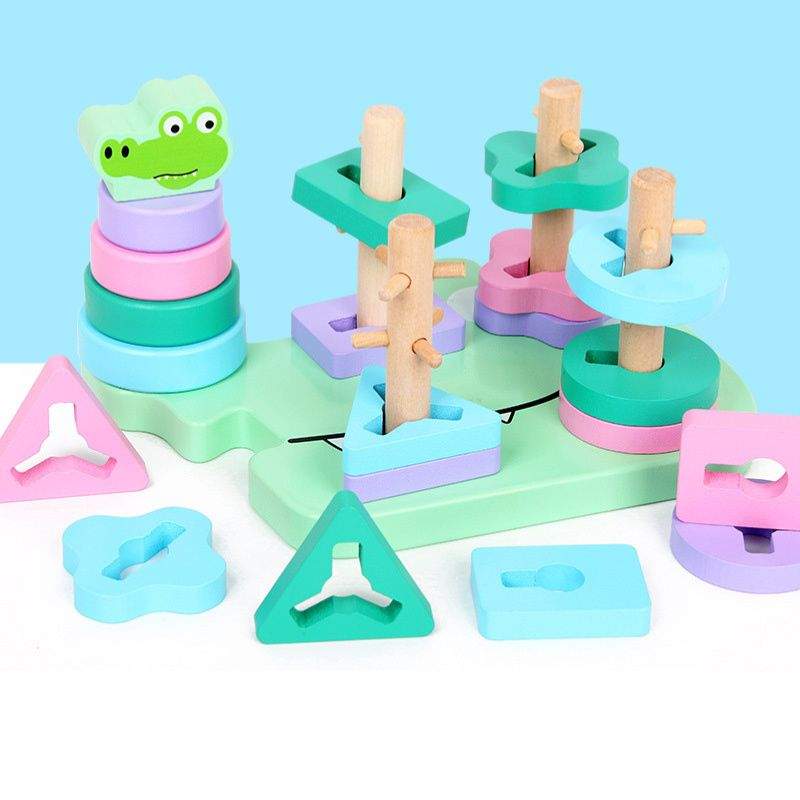Cute Animal Shape-Pairing Geometric Blocks (view 7)