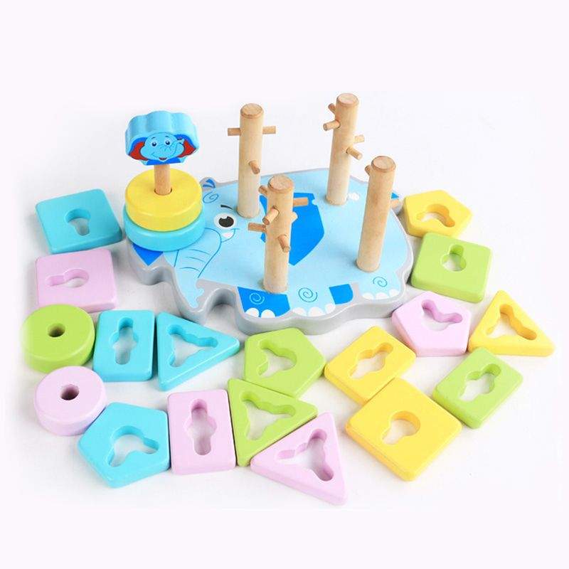 Cute Animal Shape-Pairing Geometric Blocks (view 8)