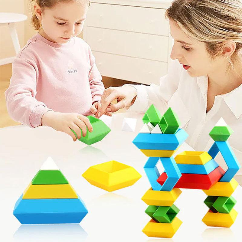 Pyramid Stack Building Blocks – from baby age up