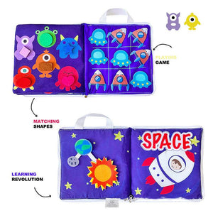Space Puzzle Quiet Book – educational toy