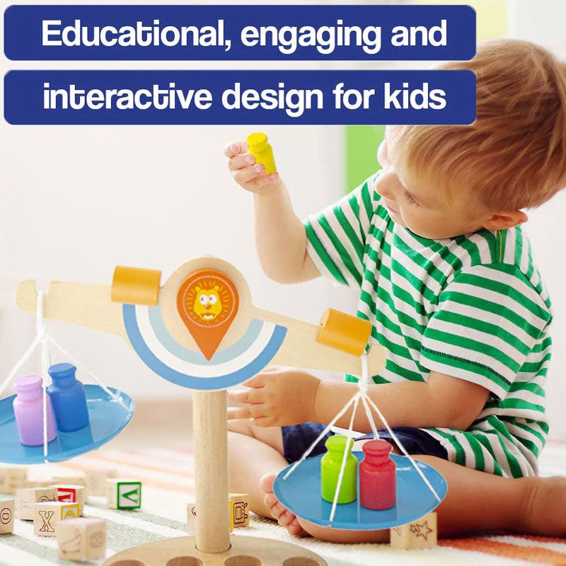 Wooden Educational Math Balance Scale Toy – gift idea for kids and grandchildren