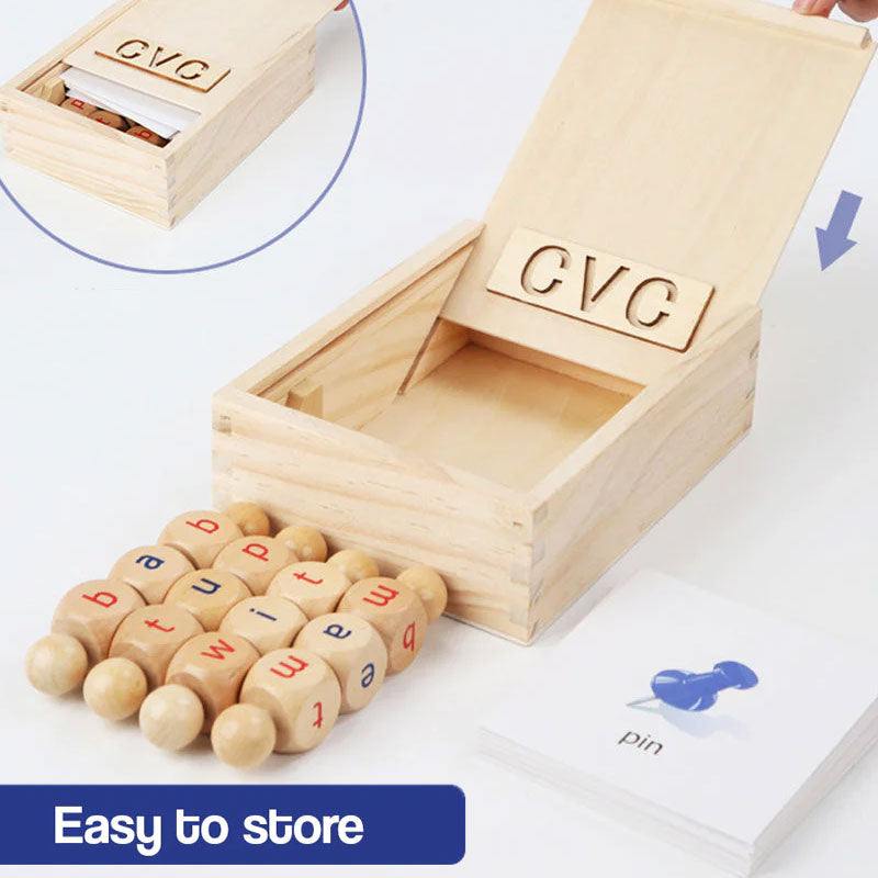Wooden Rotation CVC Block Letters Teaching Toy (view 7)