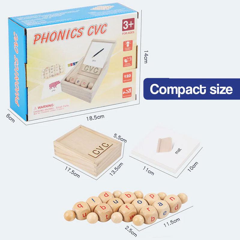 Wooden Rotation CVC Block Letters Teaching Toy (view 8)