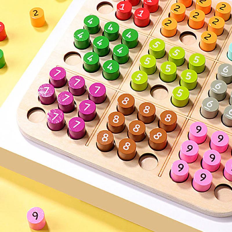 Wooden Sudoku Color and Number Memory Board – gift idea for kids and grandchildren