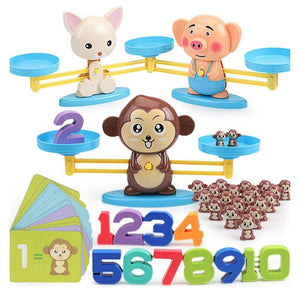 Balance Math Game With Pet Figurines – for kids ages 4–9