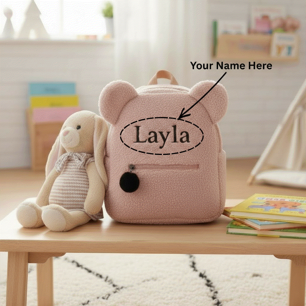 Custom Name Teddy Bear Backpack – gift idea for kids and grandchildren