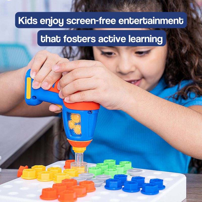 Drill-N-Build Interactive Board – screen-free play