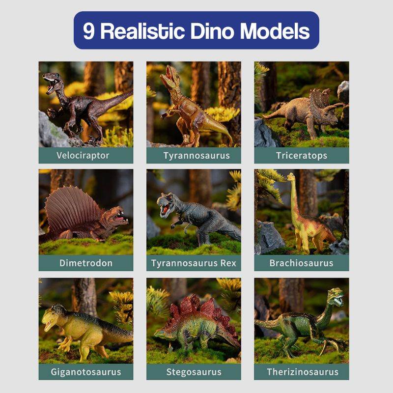 Educational Dinosaur Jungle World Toy Carpet Suitcase Set – playset