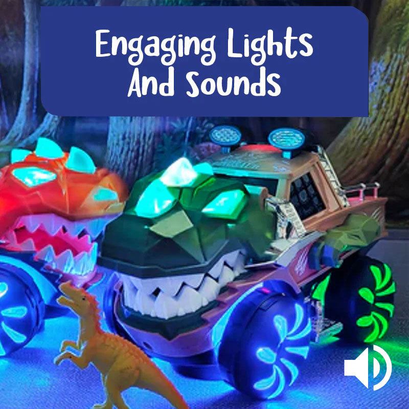 Interactive LED Dinosaur Chariot Toy – electronic learning toy