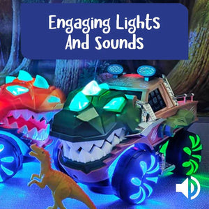 Interactive LED Dinosaur Chariot Toy – electronic learning toy