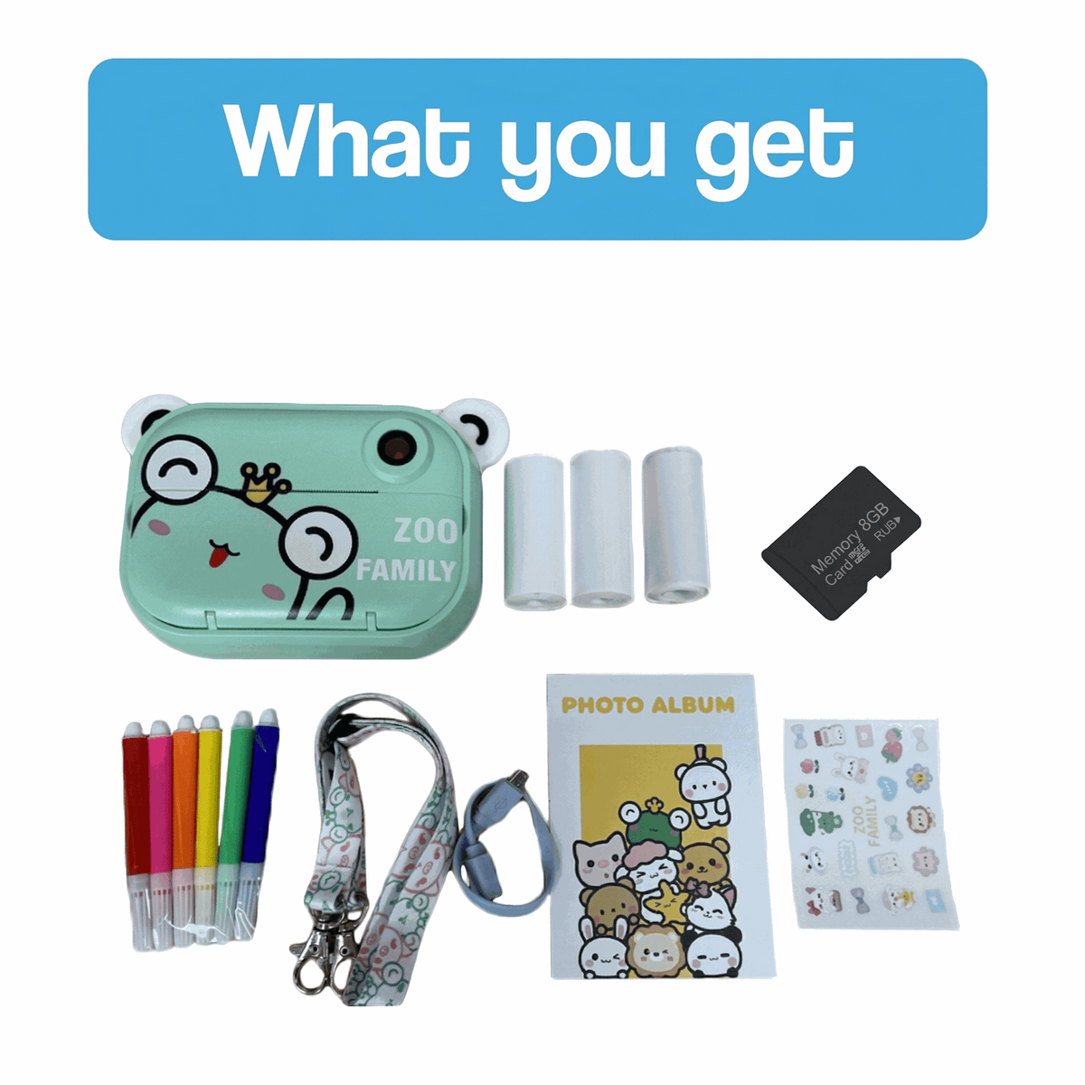 Kid Instant Print Camera – for kids ages 2+