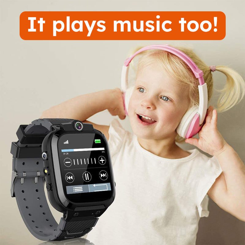 Kids Multi-purpose Smartwatch with music player, games, and fitness tracker for children age 7+