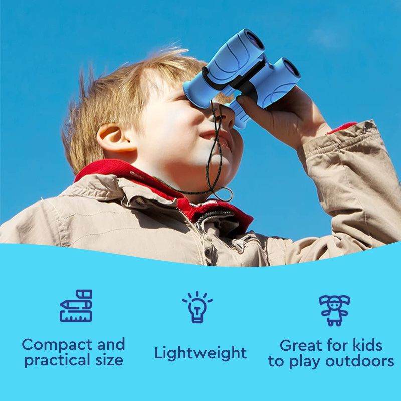 Small children's learning toy binoculars with optical eye protection for outdoor exploration and nature activities