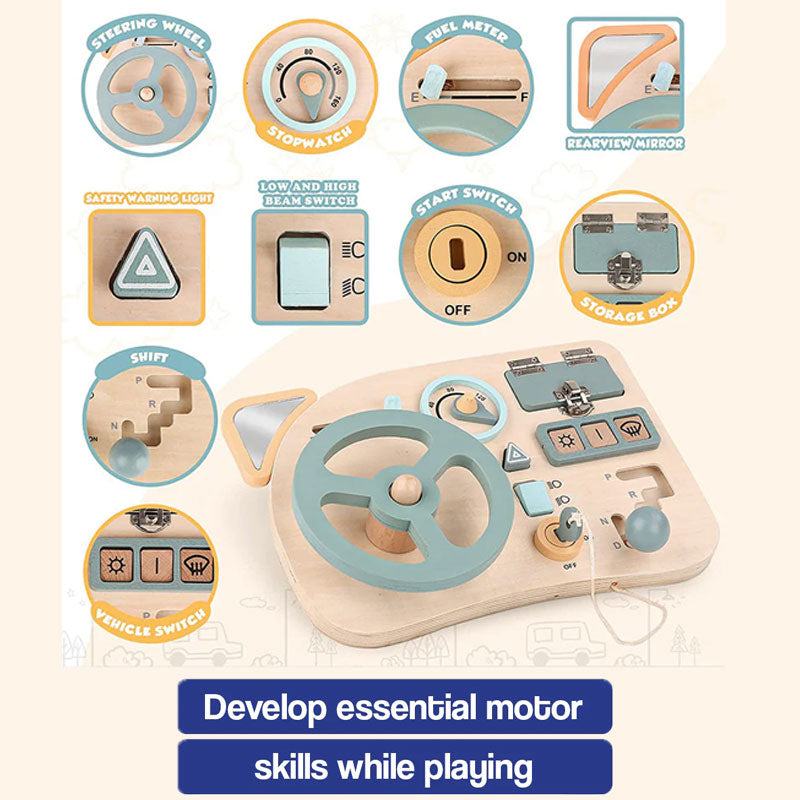 Little Driver Montessori Activity Board – educational toy