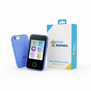 Little Genius Dual Camera kid's smartphone with touch screen and educational games, blue color with packaging box