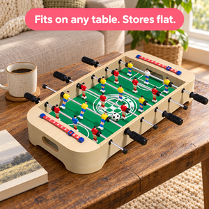4-in-1 Wooden Tabletop Foosball Game Set – gift idea for kids and grandchildren