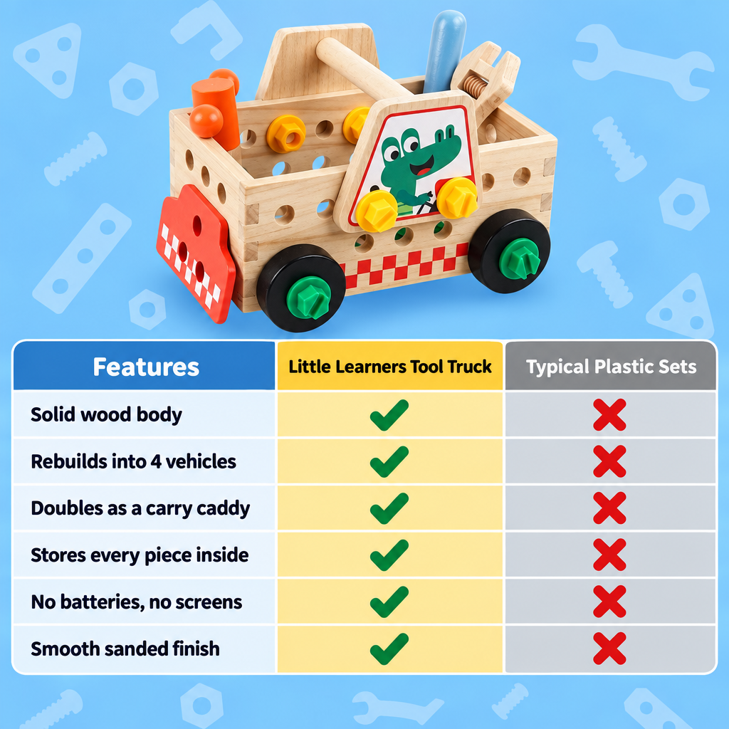 Wooden Take-Apart Tool Truck – educational toy