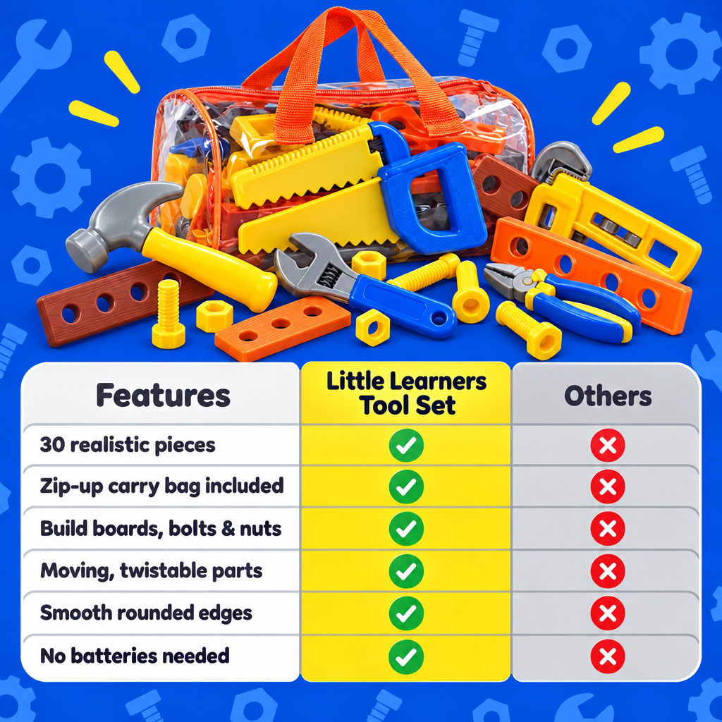 Kids Pretend Play Tool Set with Carry Bag (view 9)