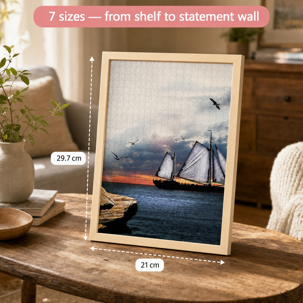Custom Photo Wooden Puzzle 6*4 with Solid Wood Frame (view 6)